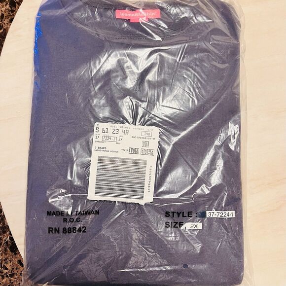 Woman Within Women's Plus Size 2X Fleece Sweatshirt Denim Blue Made In Taiwan - Picture 4 of 9